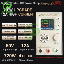 Convertidor reductor de potencia WZ6012 CC, módulo de carga reductor, fuente de alimentación regulada ajustable para laboratorio, comunicación de 60V 12A