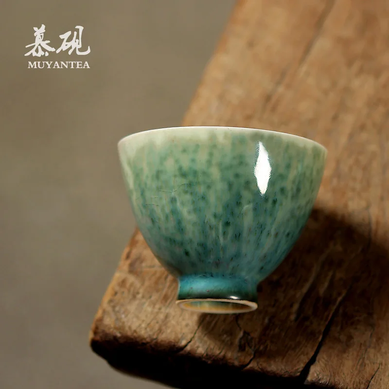 

MuYan jingdezhen kiln master cup tea red glaze, handmade ceramic kung fu tea set personal cup sample tea cup