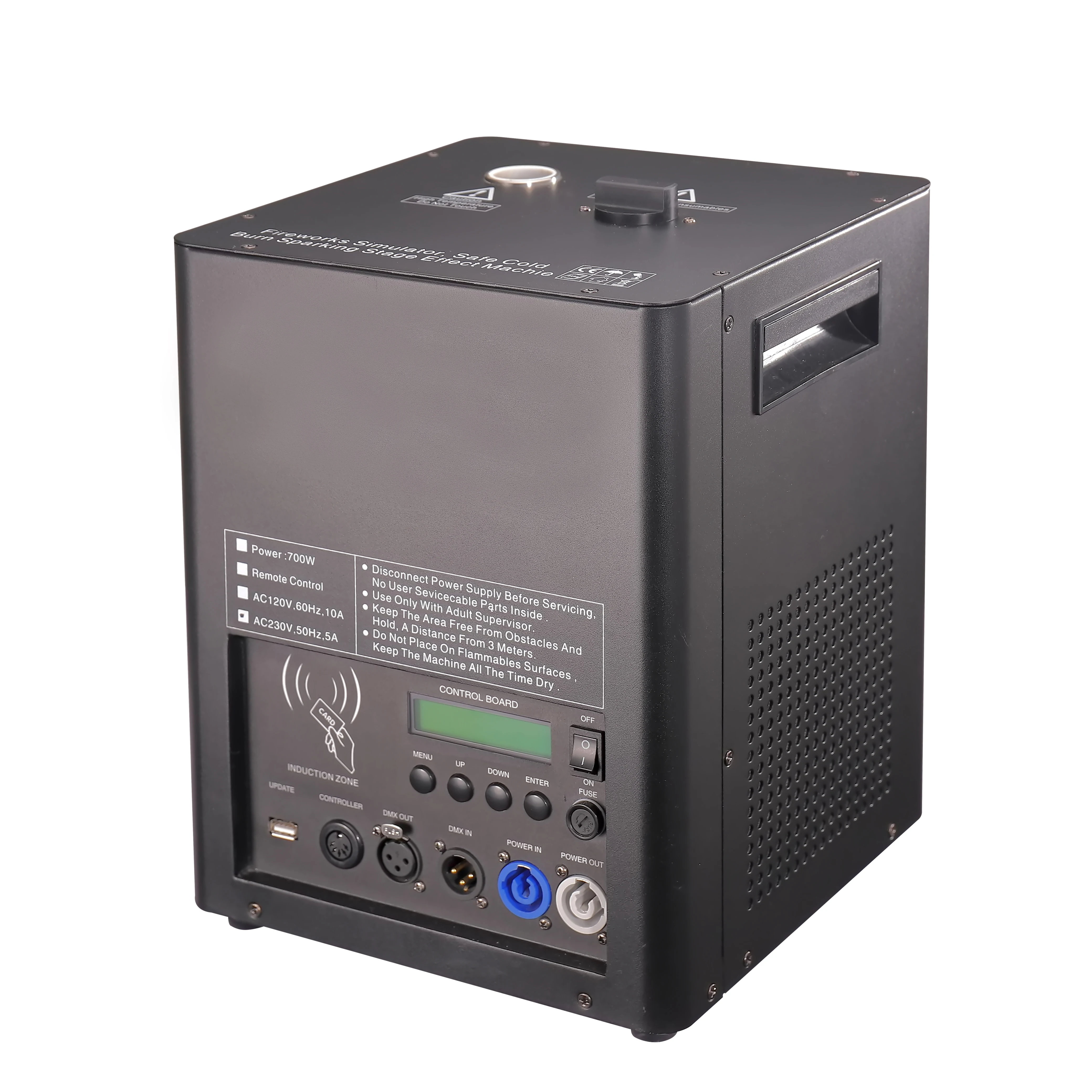 

500w electric sparkler flame fire machine sparklur 6mspecial coldfireworks DMX 512 ,rotation control for stage wedding lighting