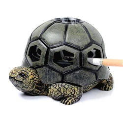 Creative Resin Turtle Smoke Cigarette Ash Tray Crafts Decoration Ashtray For Home Outdoor Office Car Boyfriend Gift Home Decorat