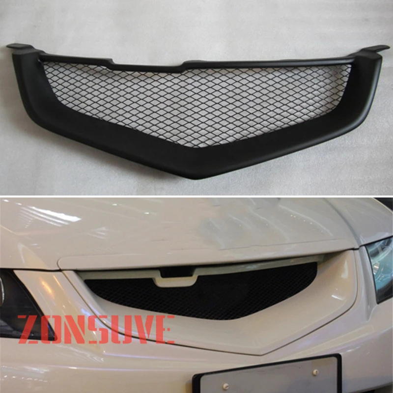 For Honda Accord CL7 Euro R Acura TSX 2003 2004 2005 Year Refitt Front Center Racing Grille Cover Accessorie Body Kit