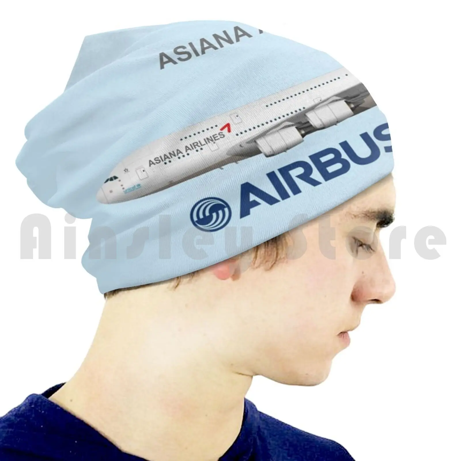 رسم توضيحي لآسيا ايرباص A380-النسخة الزرقاء بيني متماسكة قبعة الهيب هوب ايرباص A380 ايرباص A380 A380 ايرباص اسياانا