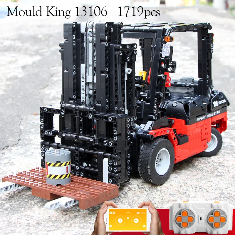 In stock Mould King High-Tech Series City Engineering Vehicles RC Forklift MkII Truck Building Blocks Bricks lepining 13106 Toys