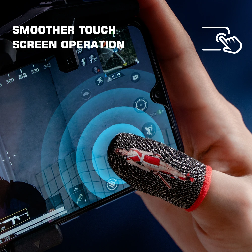 GameSir-Fingertips for Game, Luvas para PUBG, Call of Duty, Mobile Legends, Jogos Profissionais, Luvas de Polegar, 1 Par