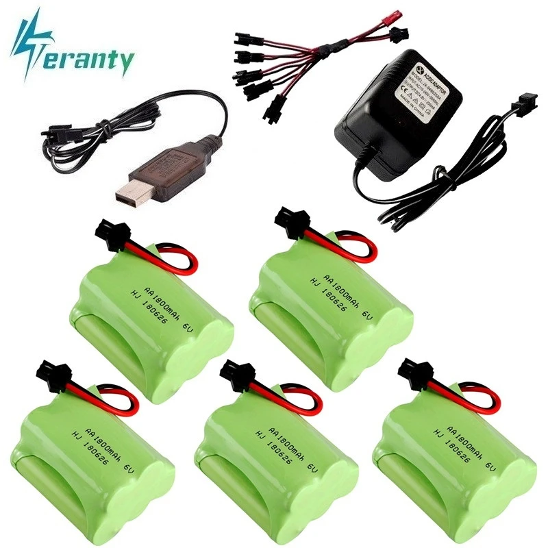 (SM plug) ni-mh 6v 1800mah baterie  pro rc hraček aut tanků roboti boats zbraně 5* AA 6v dobíjecí baterie pack