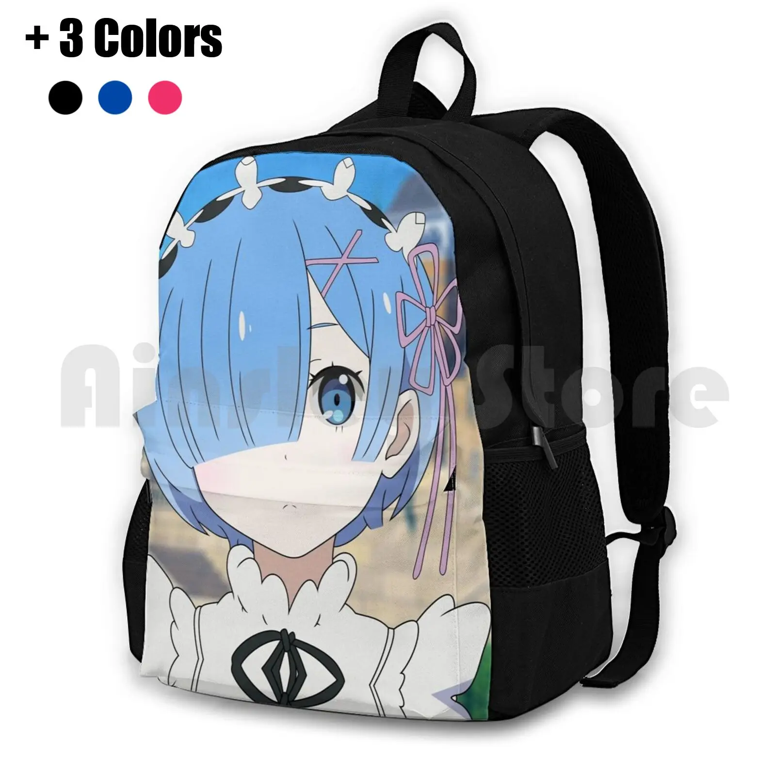 Rem Outdoor Hiking Backpack Riding Climbing Sports Bag Rem Re Zero Staring A Life In Another World Anime Manga Japan