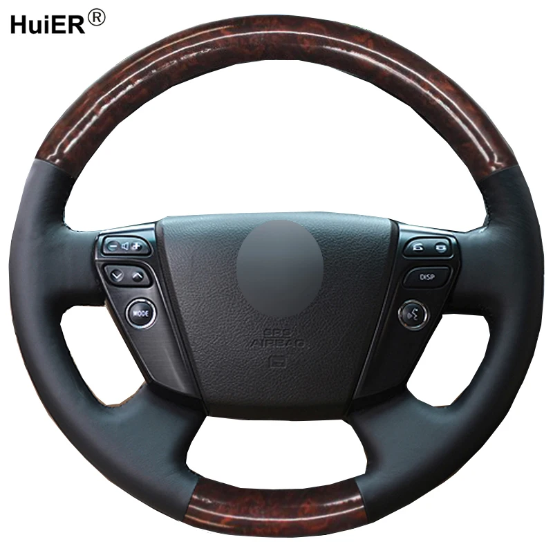 

Hand Sewing DIY Car Steering Wheel Cover Suede Leather For Toyota Crown S200 2008–2012 For Toyota Alphard 2nd Gen AH20 2008–2015