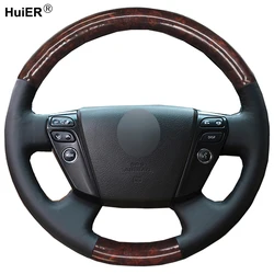 Hand Sewing DIY Car Steering Wheel Cover Suede Leather For Toyota Crown S200 2008–2012 For Toyota Alphard 2nd Gen AH20 2008–2015