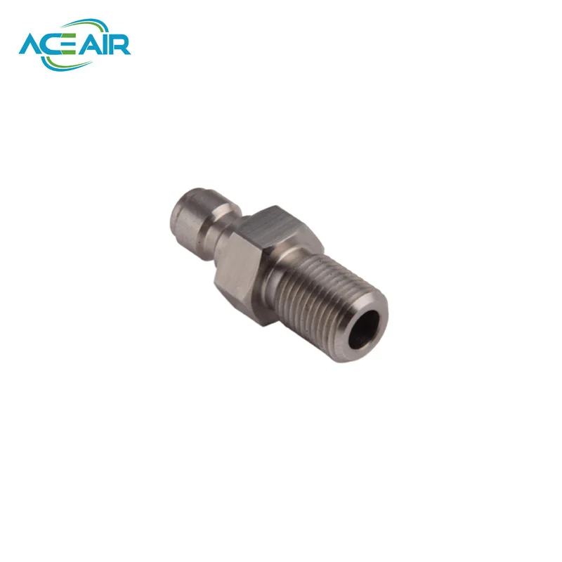 Aço inoxidável PCP enchimento acoplador, alta pressão, Fresagem Connect, M10, 1/8NPT, 1/8BSPP, 2pcs por lote