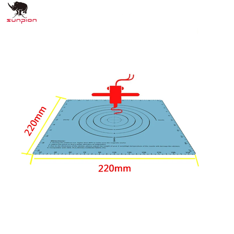 

3D Printer Parts blue Magnetic Print Bed Tape 220*220MM Heatbed Sticker Hot Bed Plate Sticker Build Plate Tape Flex Plate Hotbed