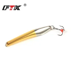 FTK Cuchara wobbler para pesca en hielo – Aluminio con triple anzuelo
