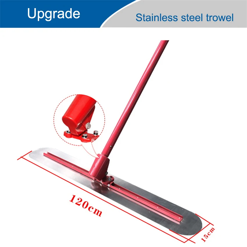 Handheld Concrete Leveling Machine Manual Push-pull Concrete Trowel Stainless Steel Cement Road Leveling Machine 120*15*0.2CM