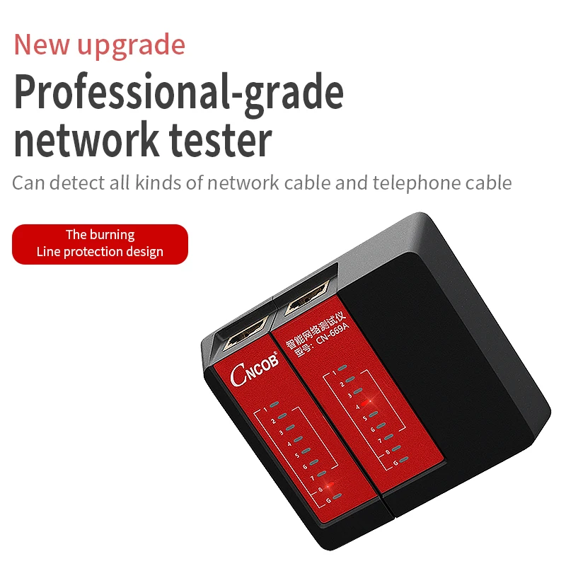 Cncob-testador de rede profissional, atualização, ferramenta, cabo de telefone ethernet, rj45, rj11, rj12