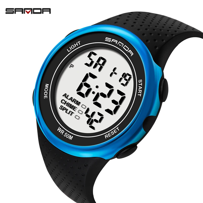 Fashion Sanda 375 Men's Watches Led Digital Clock Luxury Electronic Watch Diving Swimming Sport Wristwatches Relogio Masculino