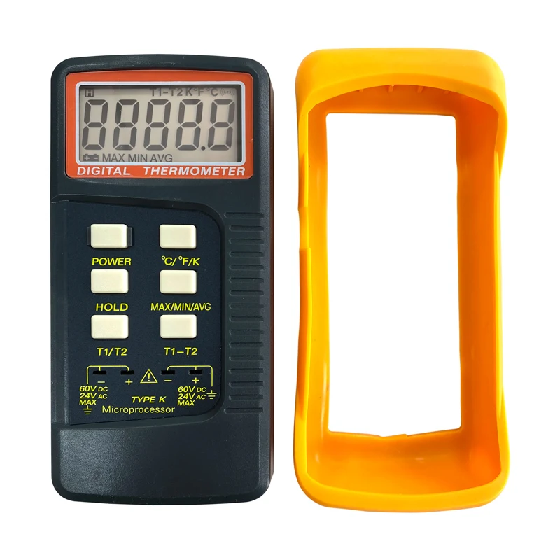 Dual Channel Thermocouple Thermometer Temperature Meter Detector Tester K-type Temperature Measuring Instrument Tools