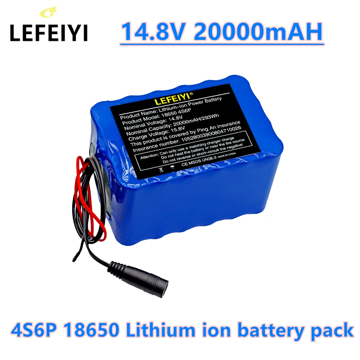 釣り用バッテリーパック148v20ah4s6p18650-li-iom-ナイトフィッシング用-minerバッテリー-bms付き
