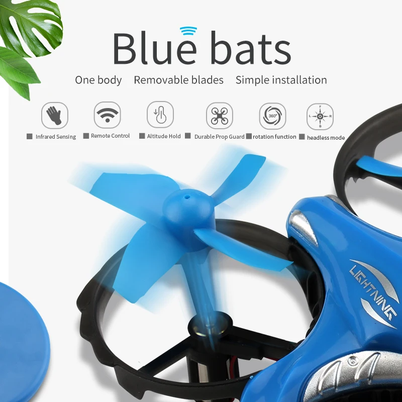 JJRC H102 미니 드론 원격 조종 헬리콥터, Ufo 2.4G, 적외선 손 감지, 장애물 회피 항공기 장난감