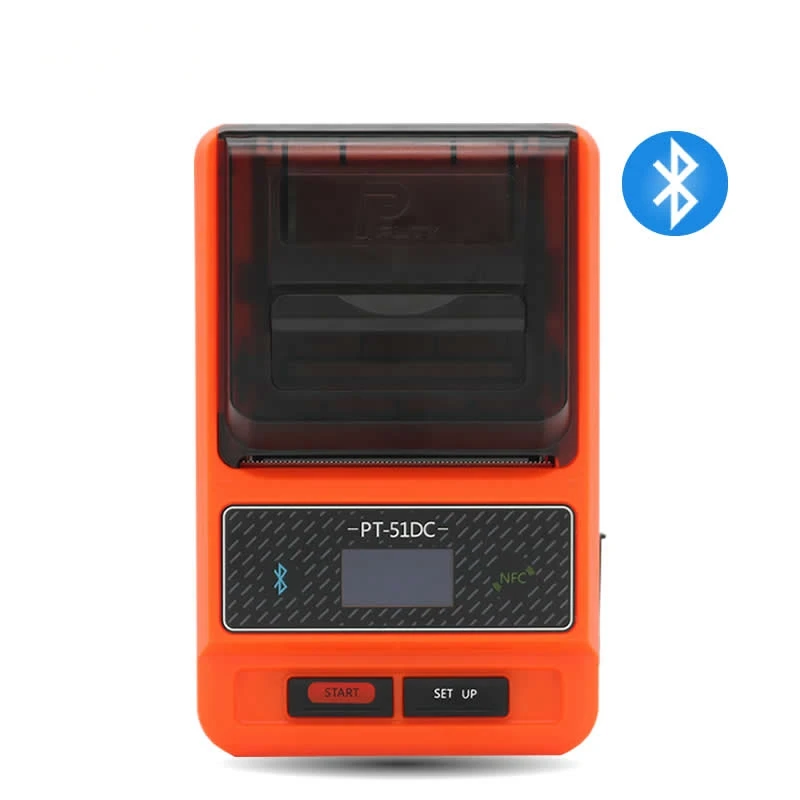 

PT51 Thermal Portable Label Printer Bluetooth USB NFC Cable Price Jewelry Barcode QR Code Sticker Label Machine PT-51DC