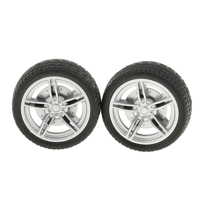 2pcs 40mm Simulation Rubber Wheel Tire Wheel Toy Model DIY RC Spare Parts 35 Remote Control Toys RC Car Parts Accessory