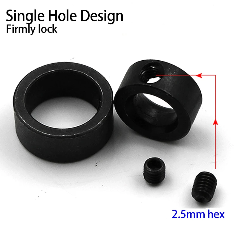 9pcs Woodworking Drill Bit Depth Stop Collars Ring Dowel Shaft Chuck Wrench Ring Drilling Positioner Spacing Ring Locator Tool
