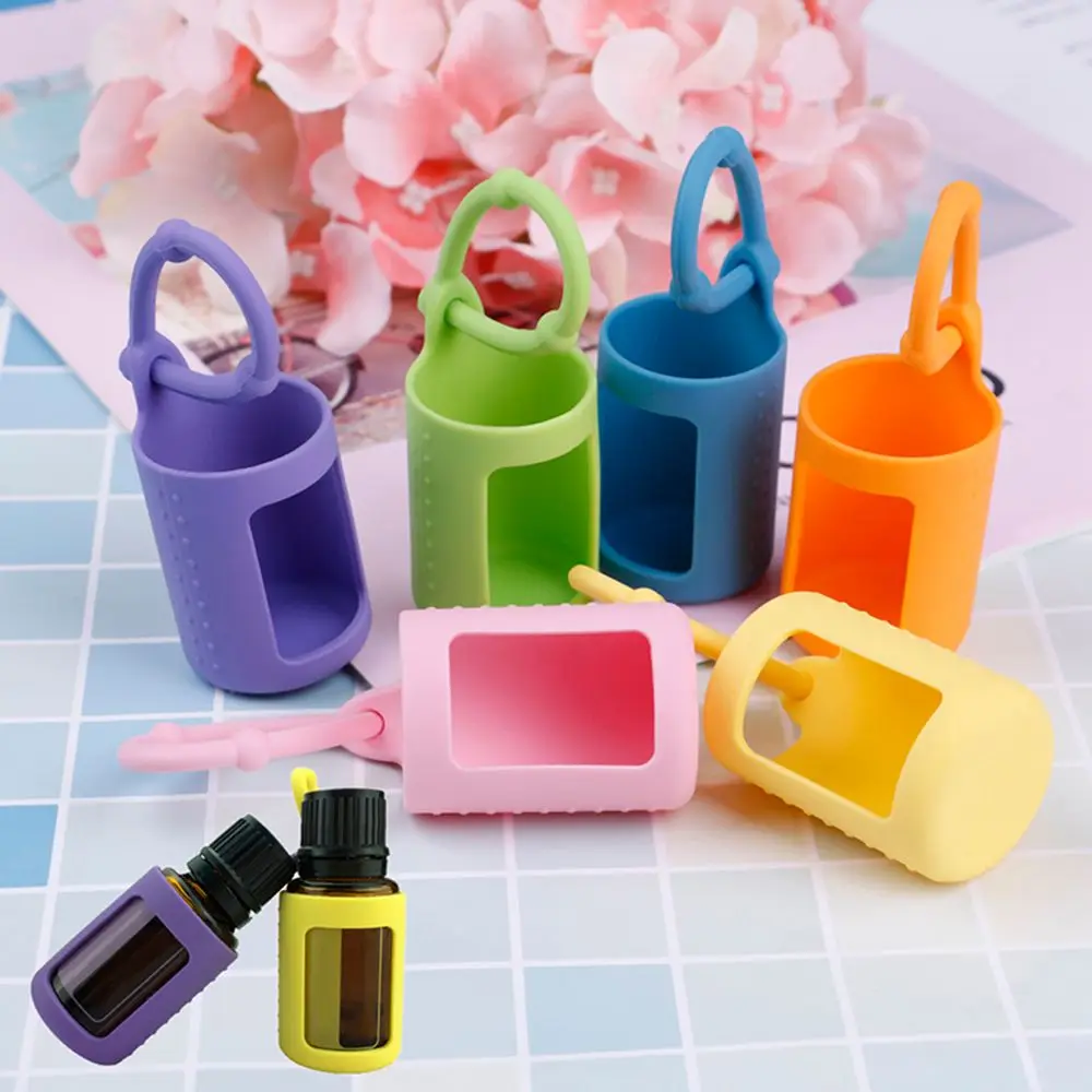 5/10/15 ML Silicone Roller Bottle Essential Oil Bottle Holder Protective Cover Case for Travel Outdoor Accessories  Women Girls