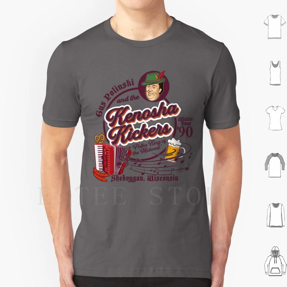 Kenosha Kickers The Polka King Of The Midwest T Shirt Cotton Men DIY Print Kenosha Kickers Accordion Beer Comedy Home Alone