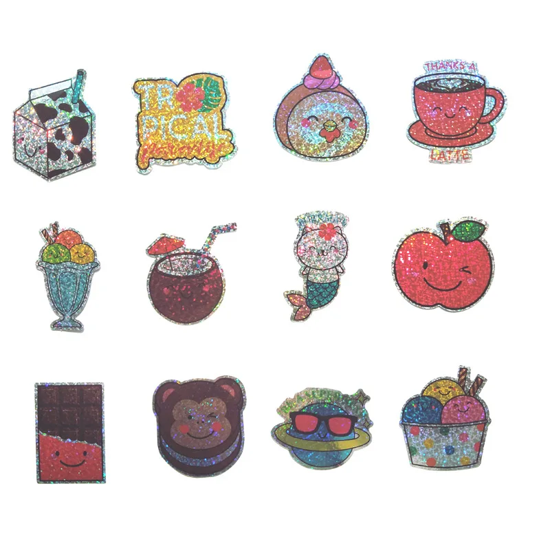 10/30/50/100Pcs Laser Colorful Stickers For Suitcase Skateboard Laptop Luggage Fridge Phone Car Styling DIY Decal Sticker