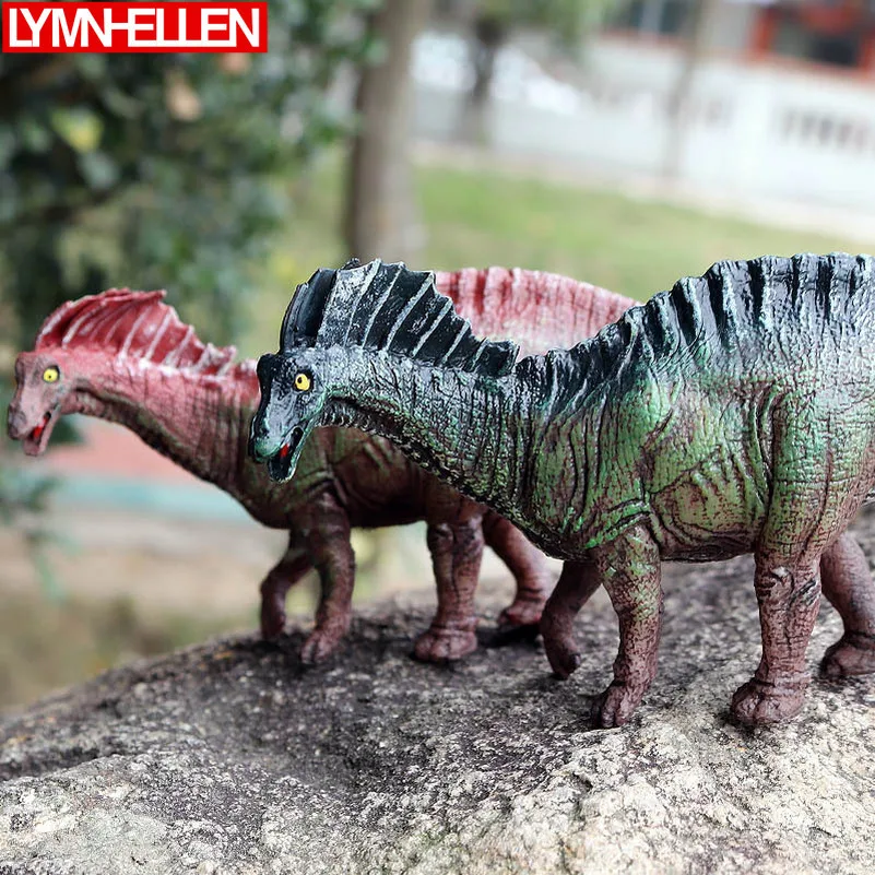 2pcs Simulation Prehistoric Dinosaur Amargasaurus Solid Model Collection Decoration Action Figure Figurine Children Toys Gifts