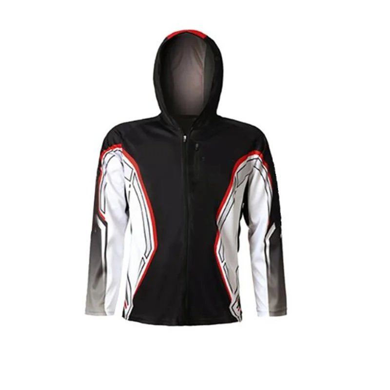 2021 Hot Selling Hooded Fishing Jerseys Quick Drying Sun Protection Fishing Shirts  Breathable Men Long Sleeve Fishing Clothing