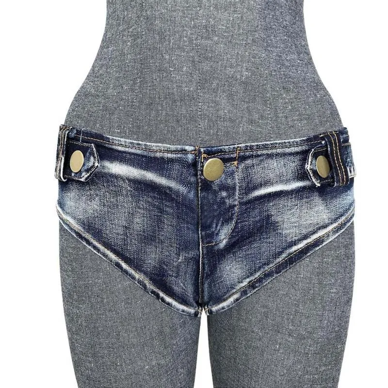 Sexy Vintage Mini Denim spodenki jeansowe spodenki Booty słodkie majtki Denim Sexy Club Party dół od Bikini krótki