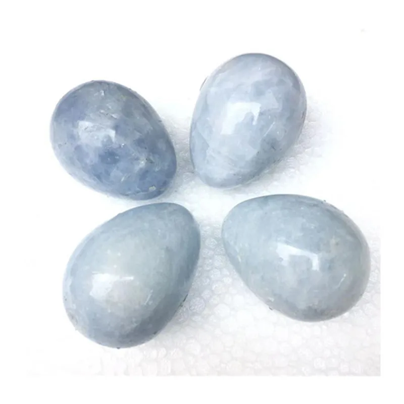 Natural Celestite Egg Shaped Crystal Gemstones For Home Decoration