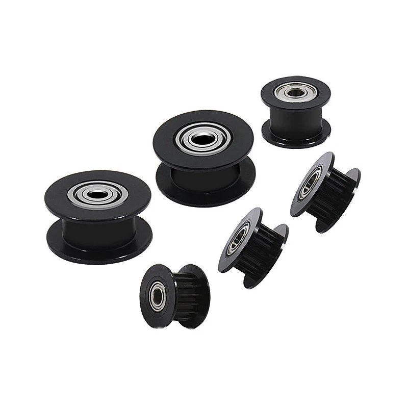 KINWords ON-Poulie de renvoi GT2 pour imprimante 3D, 2 pièces, poulie de synchronisation en aluminium, 16 20 dents, poulies noires, alésage 3mm, 5mm, largeur 6 10