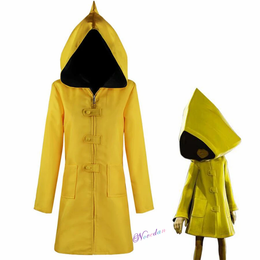 

Little Nightmares 2 Six Cosplay Costume Outfit Uniform Hungry Kids Little Six Game Cosplay Halloween Suit Coat