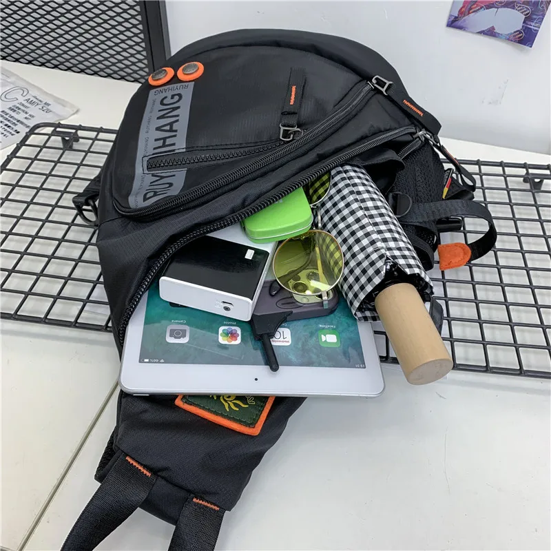 Male Shoulder Bags Travel Crossbody Bags Men Military Chest Bag for School Trip Waterproof Nylon Messenger Bag Black Green