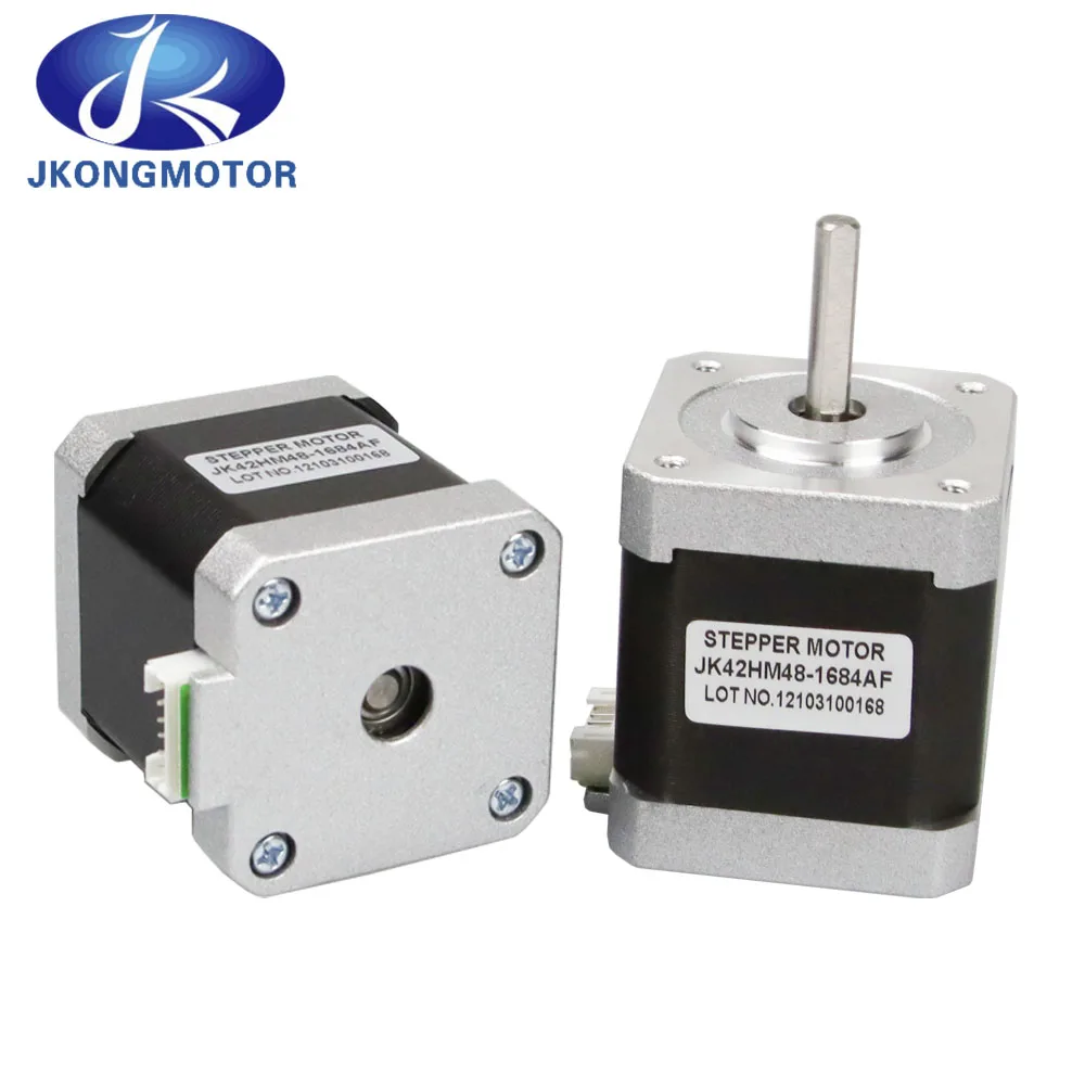 Jkongmotor 0.9 Degree Step Stepping Stepper Motor Nema 17 JK42HM48  44Ncm 1.68A 48mm 4-lead DIY CNC 3D Printer