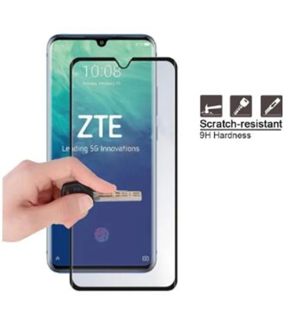 Kaca Pelindung Layar Penuh untuk ZTE Axon 10 10S Pro 5G Kaca Antigores Pelindung untuk ZTE Axon 10 Pelindung Layar Ponsel