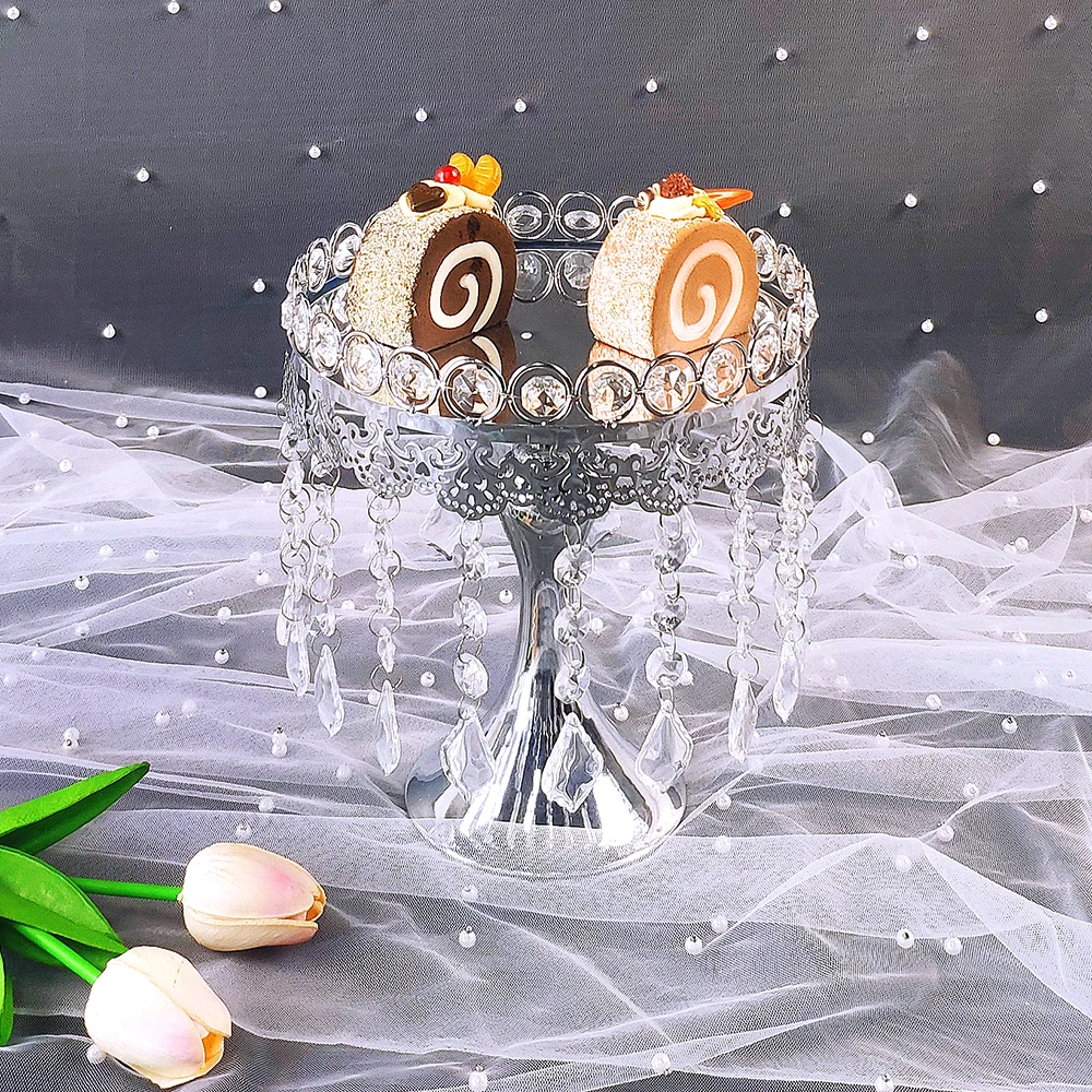 Silver Cake Stand Set, Gold Crystal Metal Cupcake Decorations, Dessert Pedestal, Party Wedding Cake Rack, High Quality