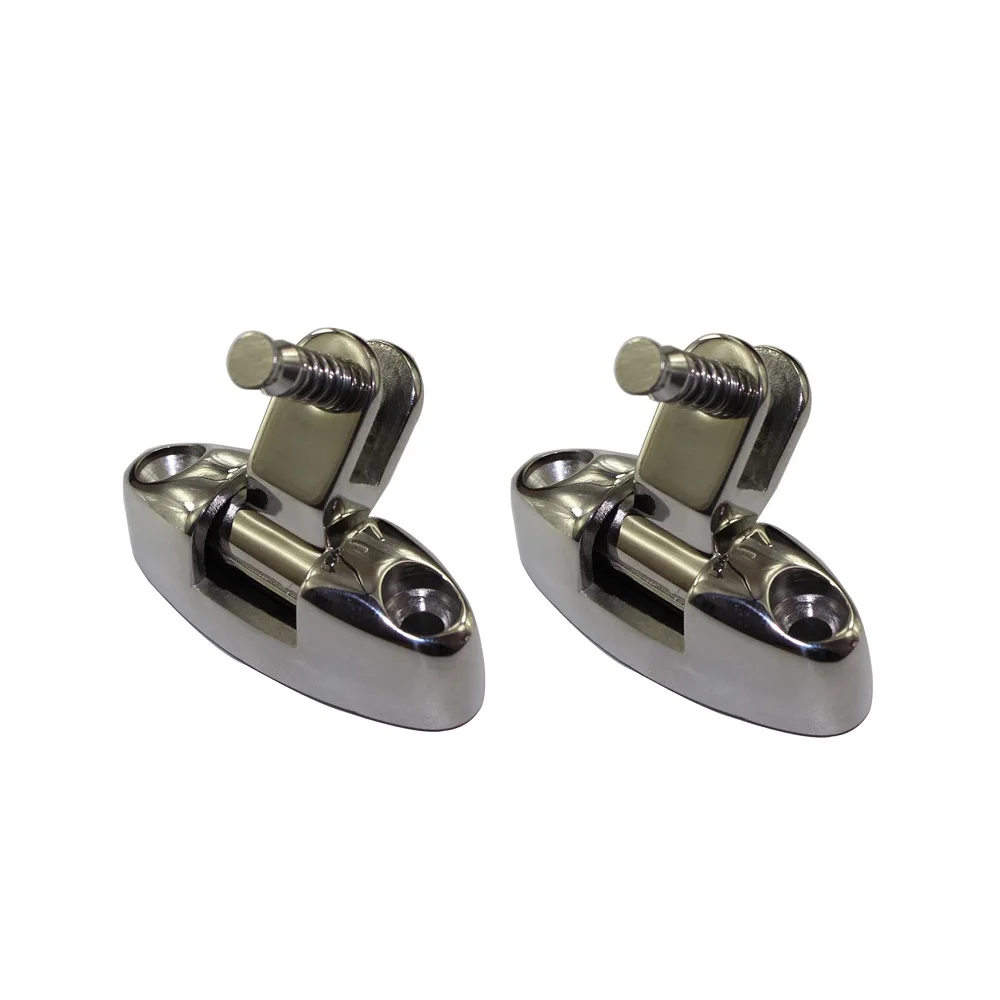 

2PCS Universal Deck Hinge With Quick Release Spring Pin And Bolt Ring Stainless Steel 316 Mirror Polish Marine Boat Hardware