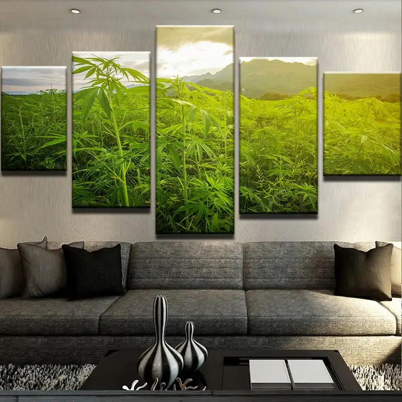 

No Framed Canvas 5 Pieces For The Wild Weed Fields Wall Art Posters Pictures Paintings Home Decor for Living Room Decorations