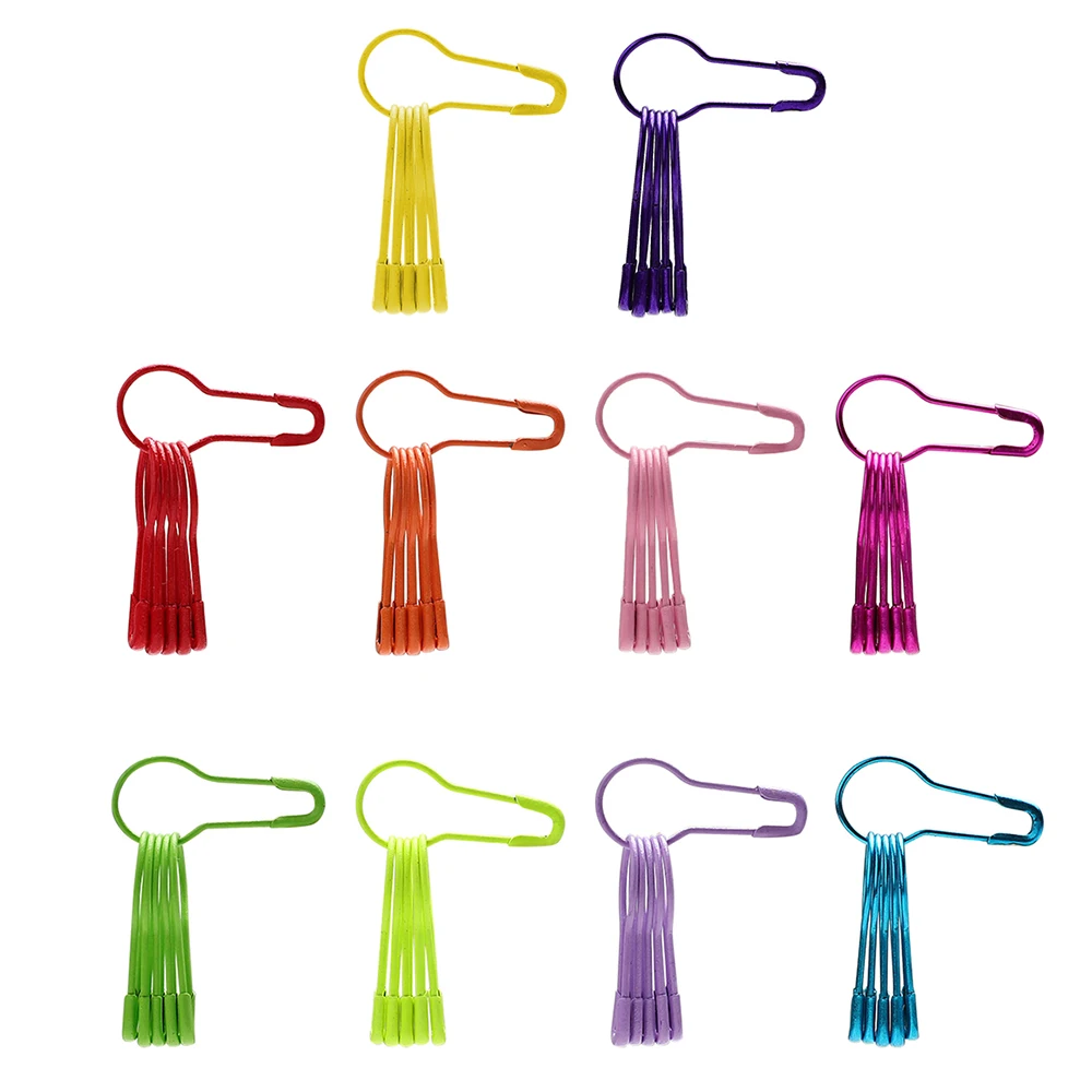 Creative  Mix Color Gourd Shape Safety Metal Pins Knitting Tool Accessories Cross Stitch Marker Tag Pins Clips