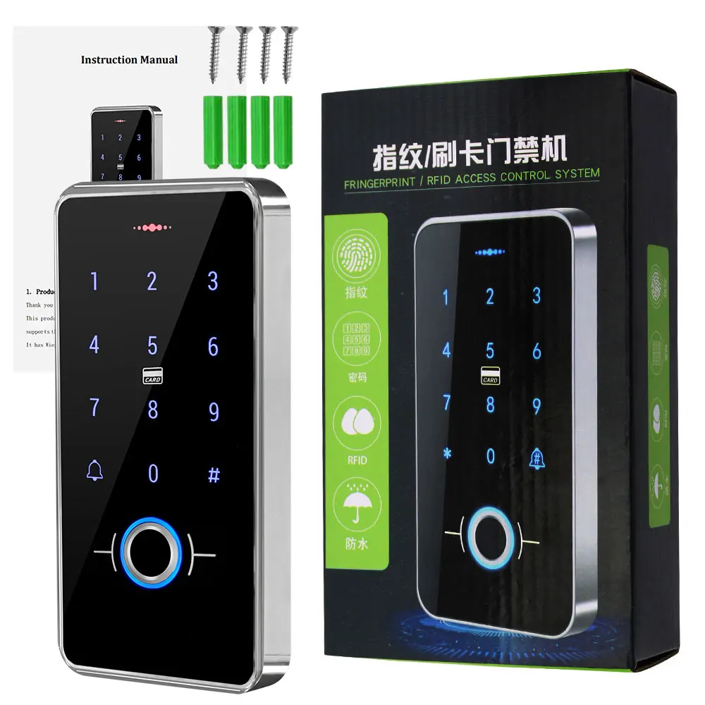 YiToo IP68 Fully Waterproof Fingerprint RFID Keypad Touch Screen Panel Biometric Standalone Access Control System Outdoor Use