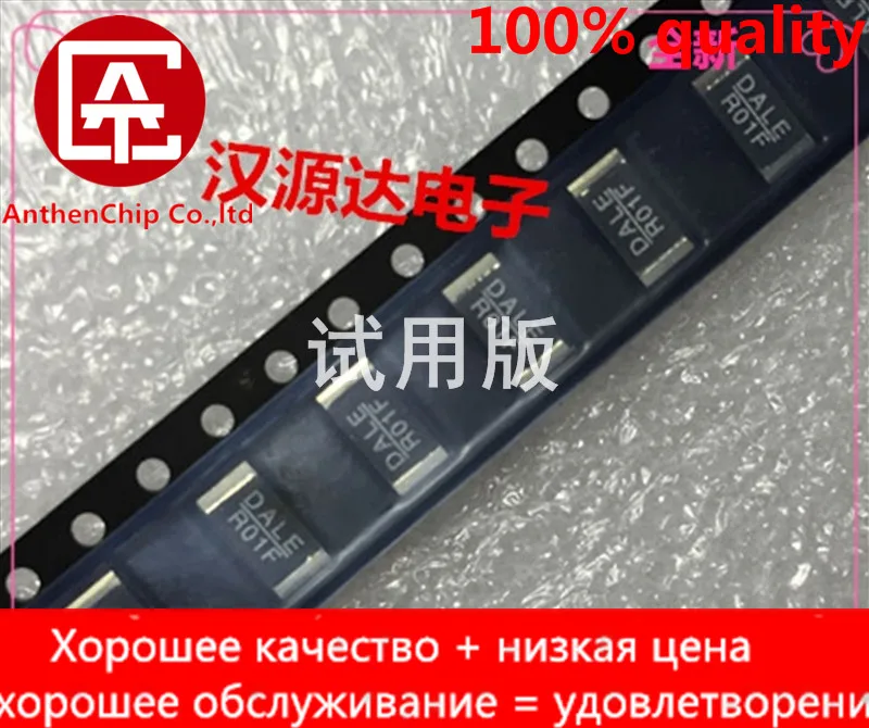 10Pcs Original New DALE R01F SMD โลหะผสมตัวต้านทาน2512 0.01R 1% 75PPM 1W WSL2512R0100FTA