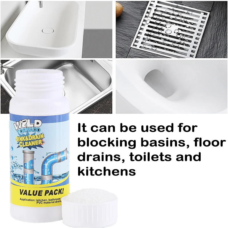 Pipe Unblocker Drain Cleaner, Sink Drain Declogger, Kitchen Toilet Sewage, Clogging, Dredge Unblocker, Fast Cleaner Agent