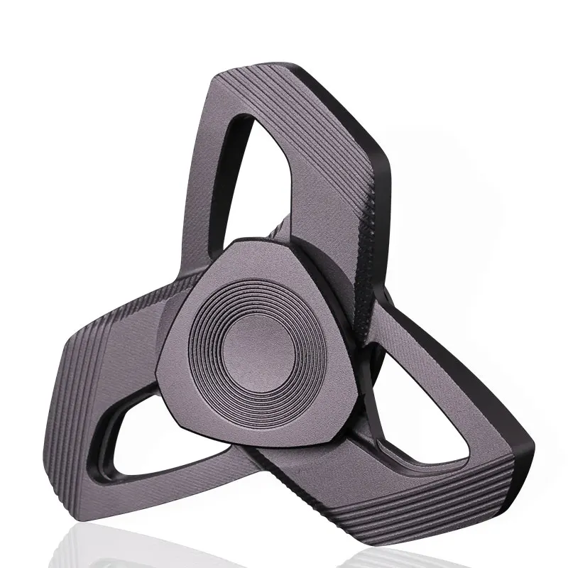 

Creative Blade Shape Fidget Spinner Black Mechanical Style 3-leaf Aluminum Alloy Hand Spinner EDC Adult ADHD Anti-Stress Toy