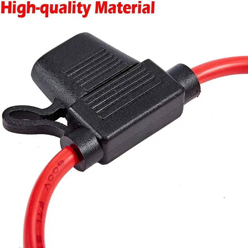 Portafusibles en línea de 5 piezas Portafusibles en línea impermeable Mini, pequeños, medianos Fusibles de hoja estándar para coche, barco, motocicleta, camión