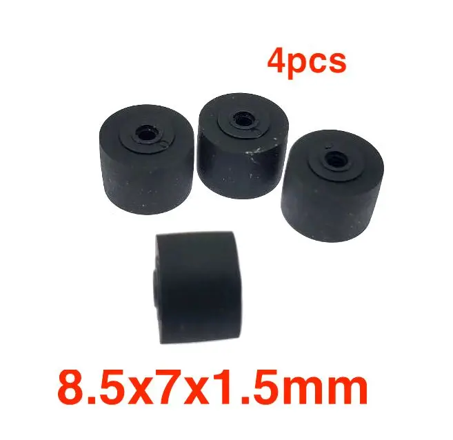 

4pcs 8.5mm*7mm*1.5 wheel belt pulley rubber audio pressure pinch roller for vintage cassette deck tape recorder Stereo player