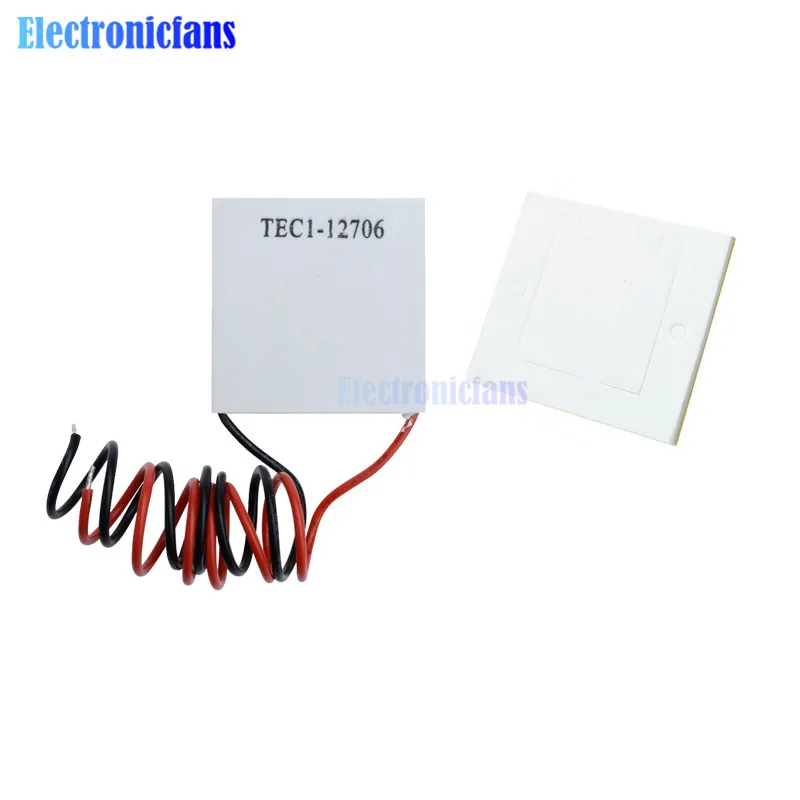 10pcs TEC1-12706 12V 60W Heatsink Thermoelectric Cooler Cooling Peltier Plate Module With Insulation Cotton Washer