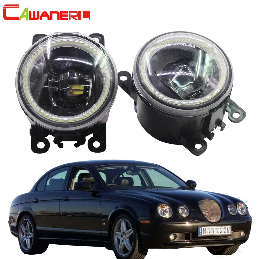 

Cawanerl For Jaguar S-Type (CCX) Saloon 1999-2007 Car LED Light 4000LM Fog Light Angel Eye Daytime Running Lamp DRL 12V