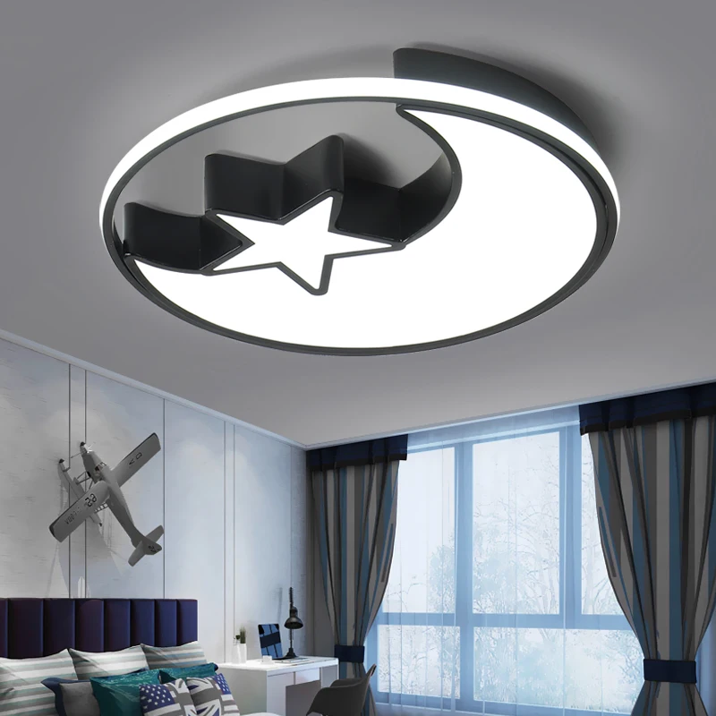 

Simple modern Led ceiling light Stars Moon bedroom lamp warm romantic dimmable boys and girls children room chandelier lights