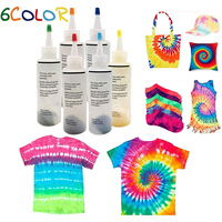 Tie-dye DIY Kit with Rubber Bands Gloves Safe Non-toxic Shirt Fabric DIY Fashion Dye Handmade Kit Clothing Graffiti Dye Supplies